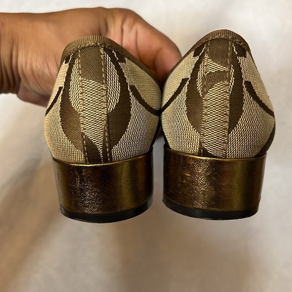 Coach canvas logo bow chunky heels - Picture 4 of 9